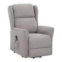 Poltrona Relax 2 Motori Thelma In Tessuto Grigio Medio