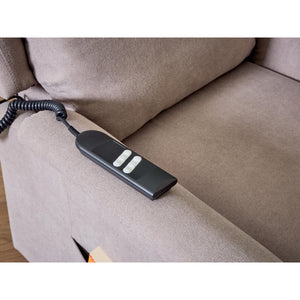 Poltrona Relax 2 Motori Thelma In Tessuto Grigio Medio