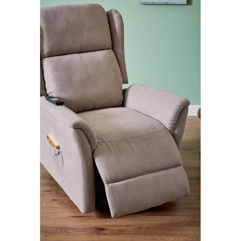 Poltrona Relax 2 Motori Thelma In Tessuto Grigio Medio
