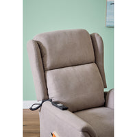 Poltrona Relax 2 Motori Thelma In Tessuto Grigio Medio