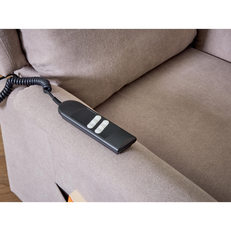 Poltrona Relax 2 Motori Thelma In Tessuto Grigio Medio