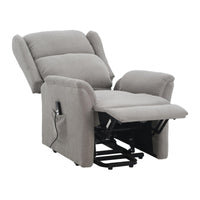 Poltrona Relax 2 Motori Thelma In Tessuto Grigio Medio