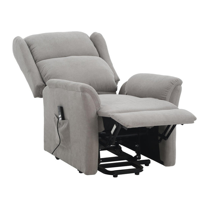 Poltrona Relax 2 Motori Thelma In Tessuto Grigio Medio