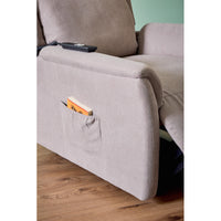 Poltrona Relax 2 Motori Thelma In Tessuto Grigio Medio