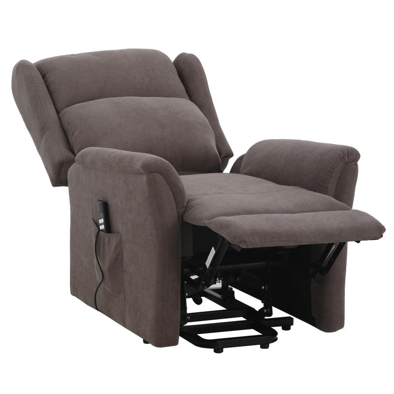 Poltrona Relax 2 Motori Thelma In Tessuto Marrone