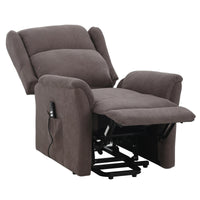 Poltrona Relax 2 Motori Thelma In Tessuto Marrone