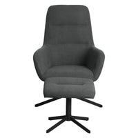 Poltrona Relax Arisa Con Sgabello Poggiapiedi Grigio Scuro