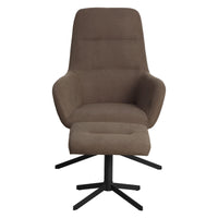 Poltrona Relax Arisa Con Sgabello Poggiapiedi Marrone