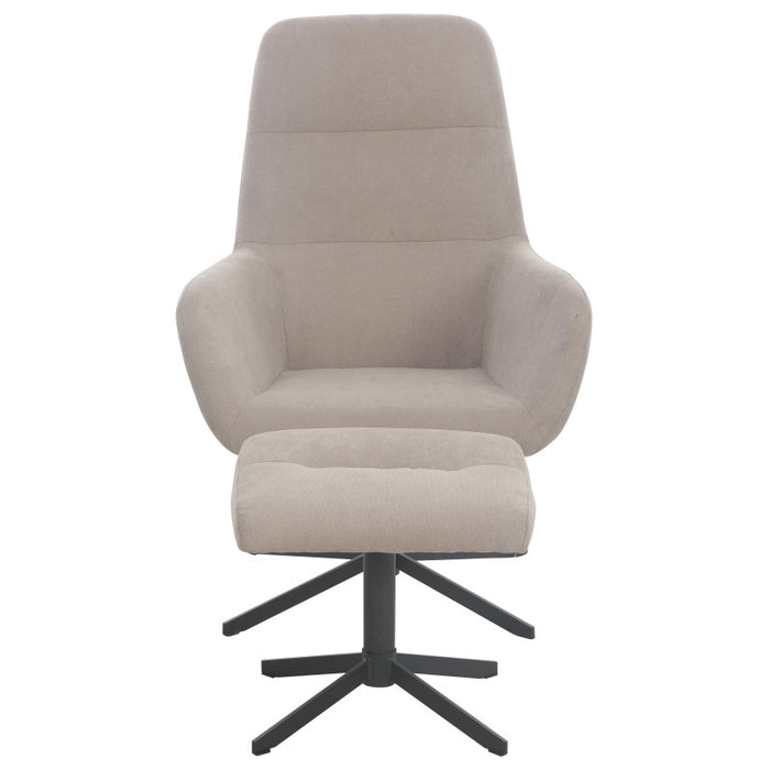 Poltrona Relax Arisa Con Sgabello Poggiapiedi Tortora