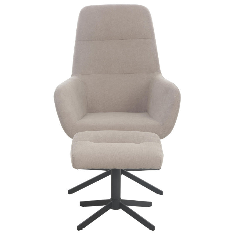 Poltrona Relax Arisa Con Sgabello Poggiapiedi Tortora