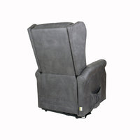 Poltrona Relax Bergere Arlette 2 Motori Nabuk Grigia