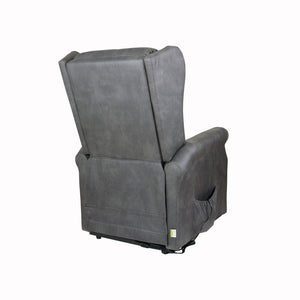 Poltrona Relax Bergere Arlette 2 Motori Nabuk Grigia