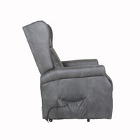 Poltrona Relax Bergere Arlette 2 Motori Nabuk Grigia