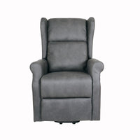 Poltrona Relax Bergere Arlette 2 Motori Nabuk Grigia