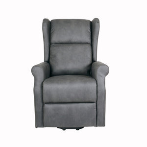 Poltrona Relax Bergere Arlette 2 Motori Nabuk Grigia