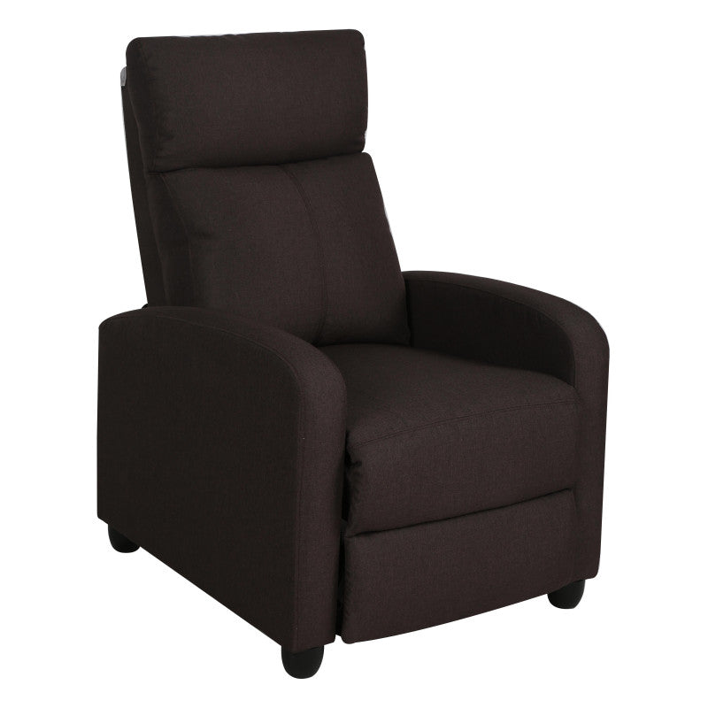 Poltrona Relax Desa Tessuto Marrone Scuro 87x69x100