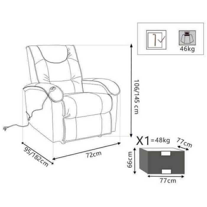 POLTRONA RELAX ELETTRICA MASSAGGIANTE