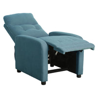 Poltrona Relax Emily In Tessuto Poliestere Colore Blu Avio