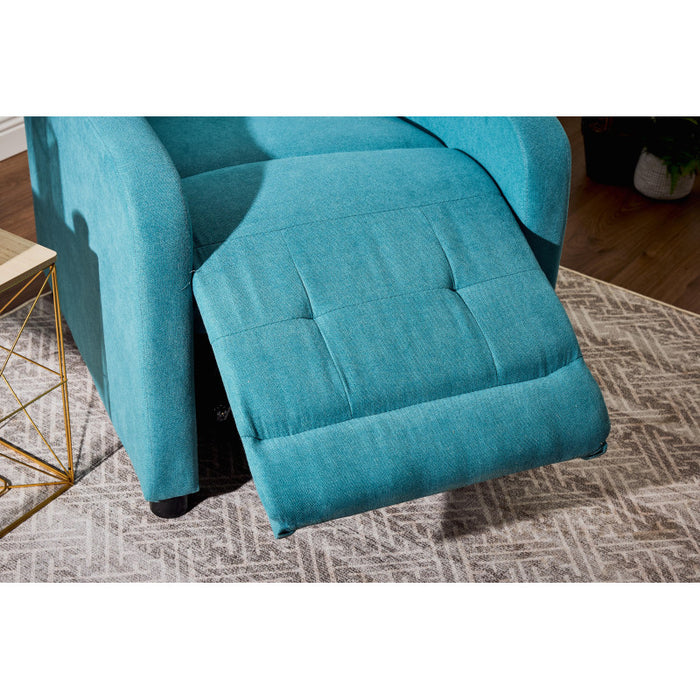 Poltrona Relax Emily In Tessuto Poliestere Colore Blu Avio