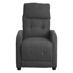 Poltrona Relax Emily In Tessuto Poliestere Colore Grigio Scuro