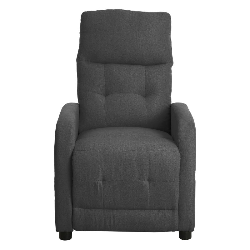 Poltrona Relax Emily In Tessuto Poliestere Colore Grigio Scuro