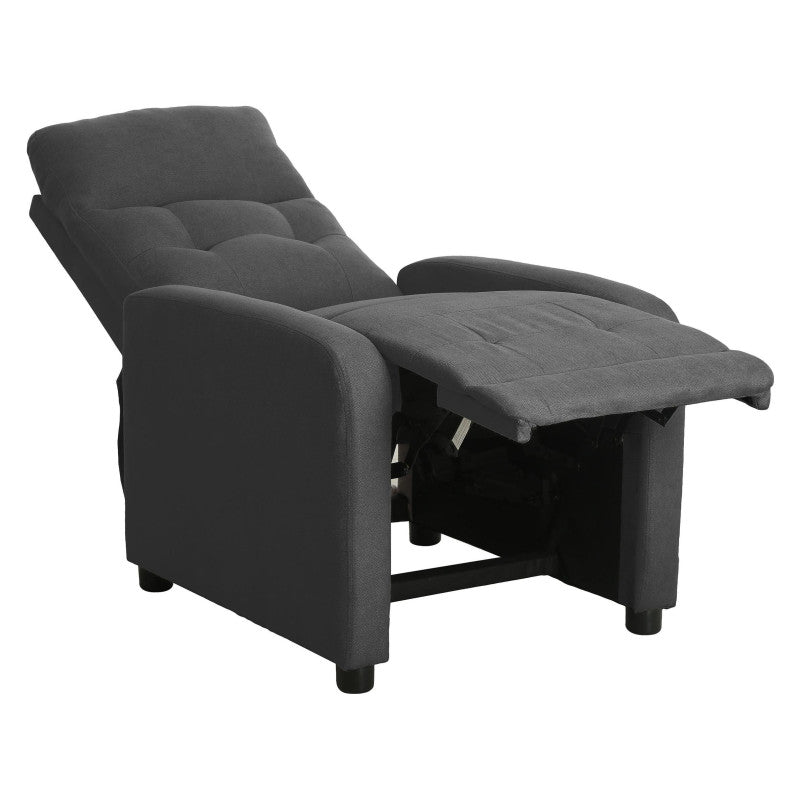 Poltrona Relax Emily In Tessuto Poliestere Colore Grigio Scuro