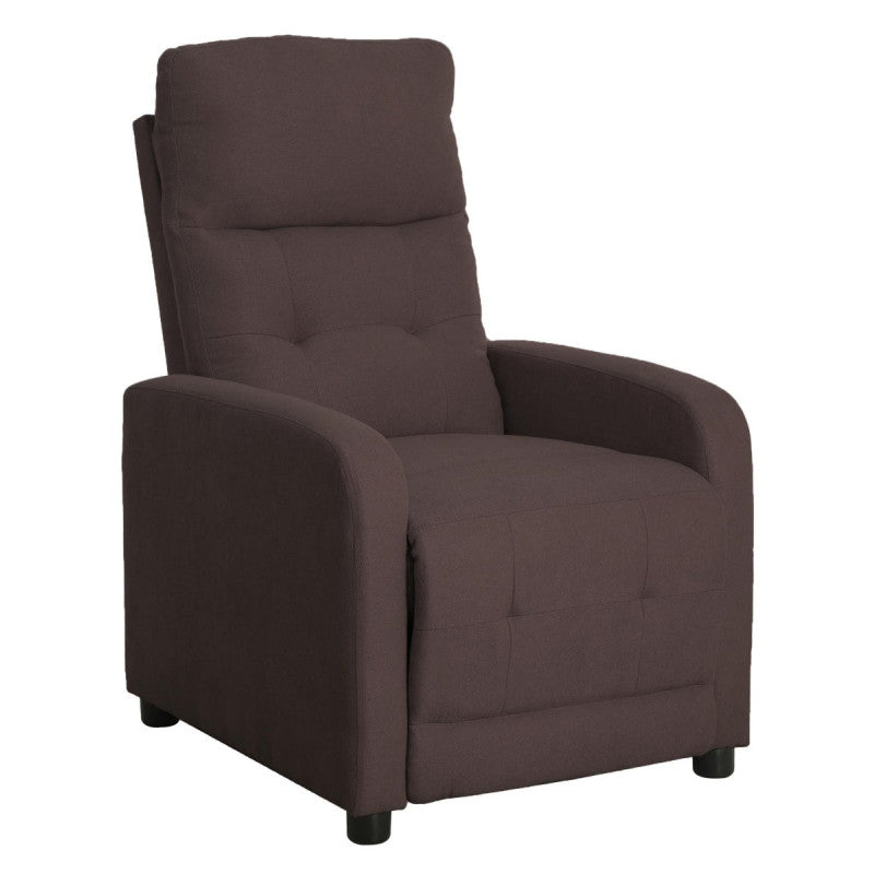 Poltrona Relax Emily In Tessuto Poliestere Colore Marrone