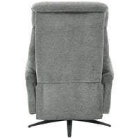 Poltrona Relax Jacquelin In Tessuto Grigio Scuro Gambe Nere