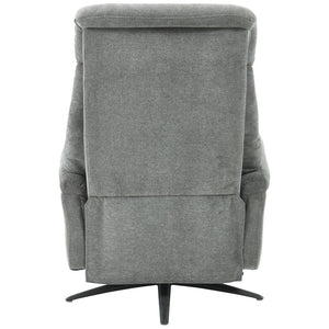 Poltrona Relax Jacquelin In Tessuto Grigio Scuro Gambe Nere