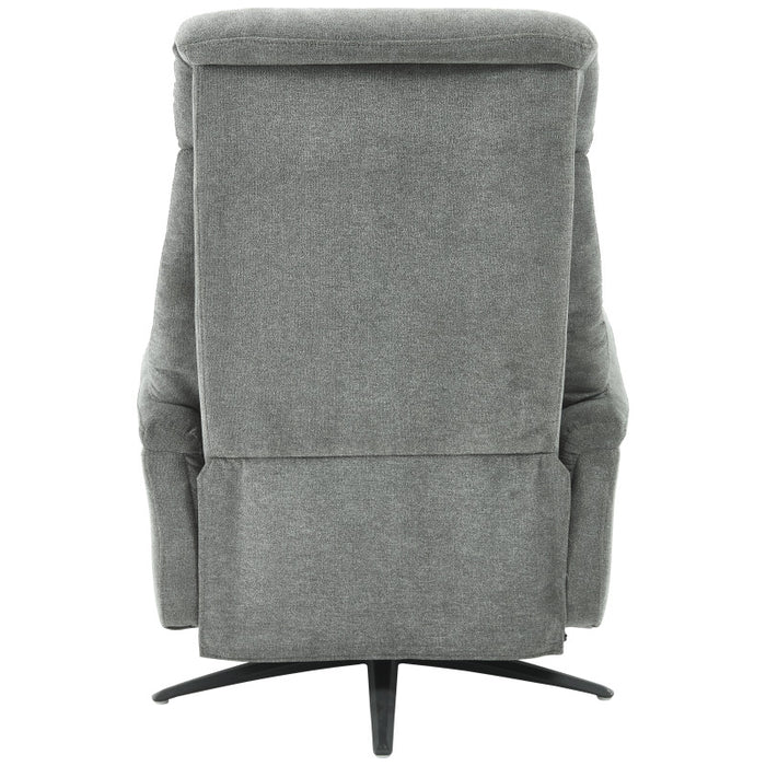 Poltrona Relax Jacquelin In Tessuto Grigio Scuro Gambe Nere