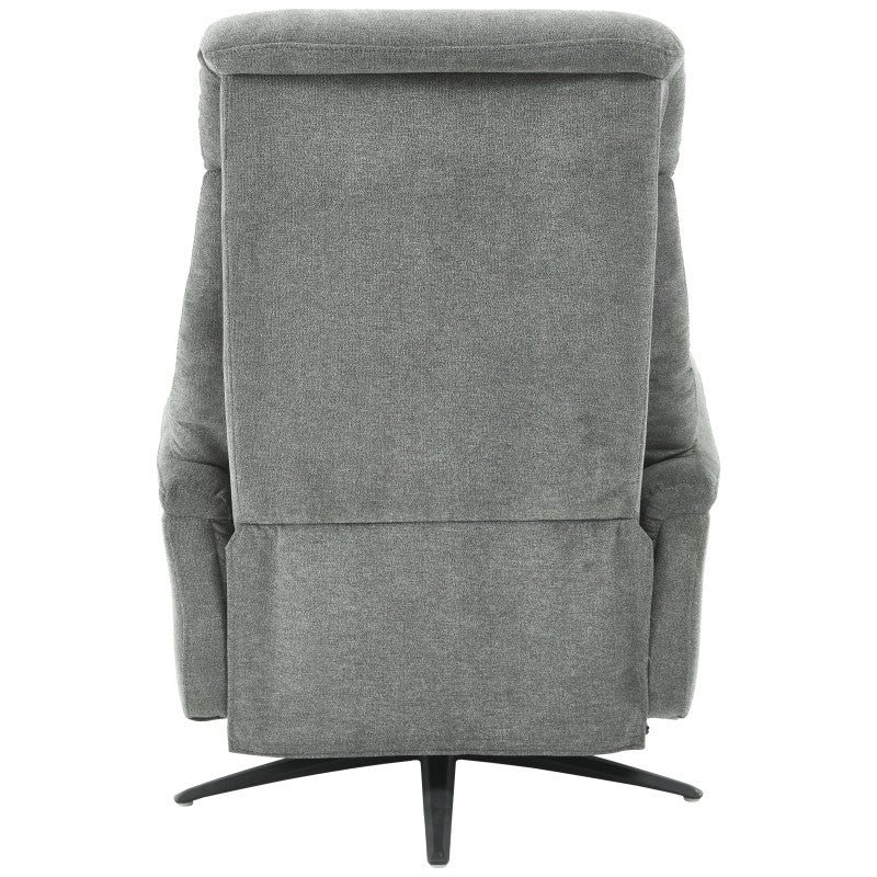 Poltrona Relax Jacquelin In Tessuto Grigio Scuro Gambe Nere