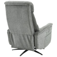 Poltrona Relax Jacquelin In Tessuto Grigio Scuro Gambe Nere