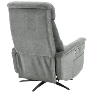 Poltrona Relax Jacquelin In Tessuto Grigio Scuro Gambe Nere