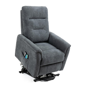Poltrona Relax Katia 2 Motori In Tessuto Grigio Scuro