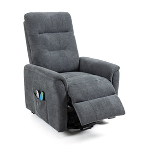 Poltrona Relax Katia 2 Motori In Tessuto Grigio Scuro