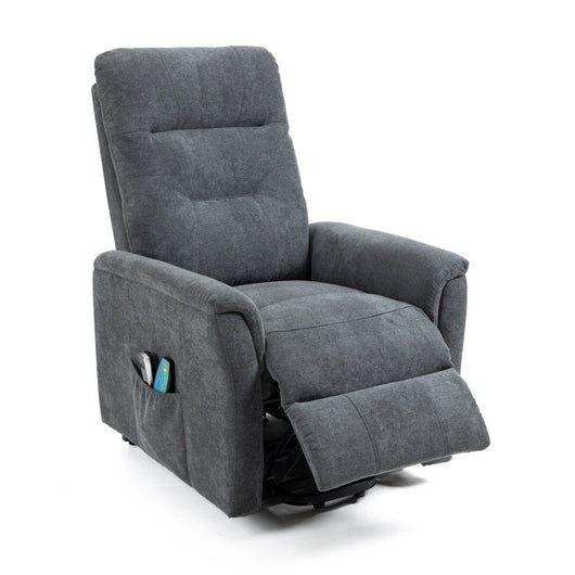 Poltrona Relax Katia 2 Motori In Tessuto Grigio Scuro