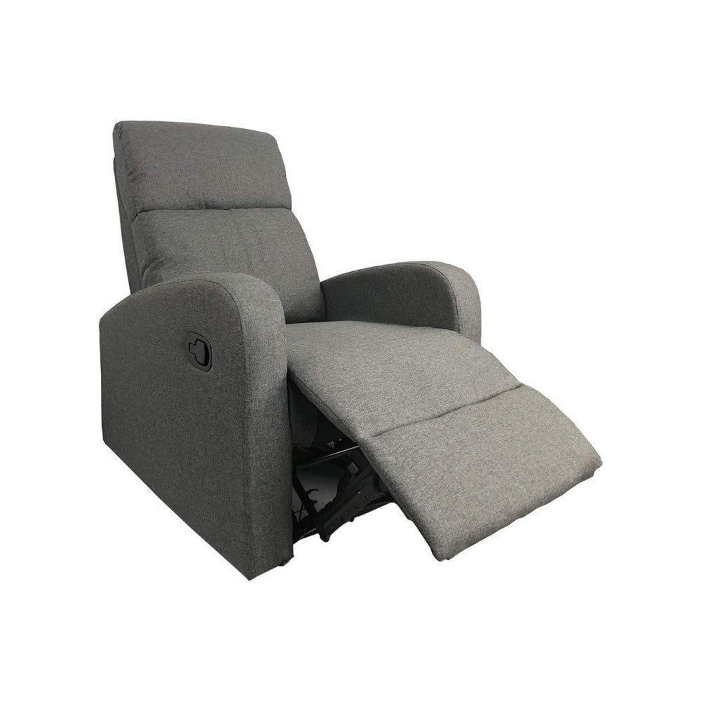 Poltrona relax manuale Giada tessuto colore grigio