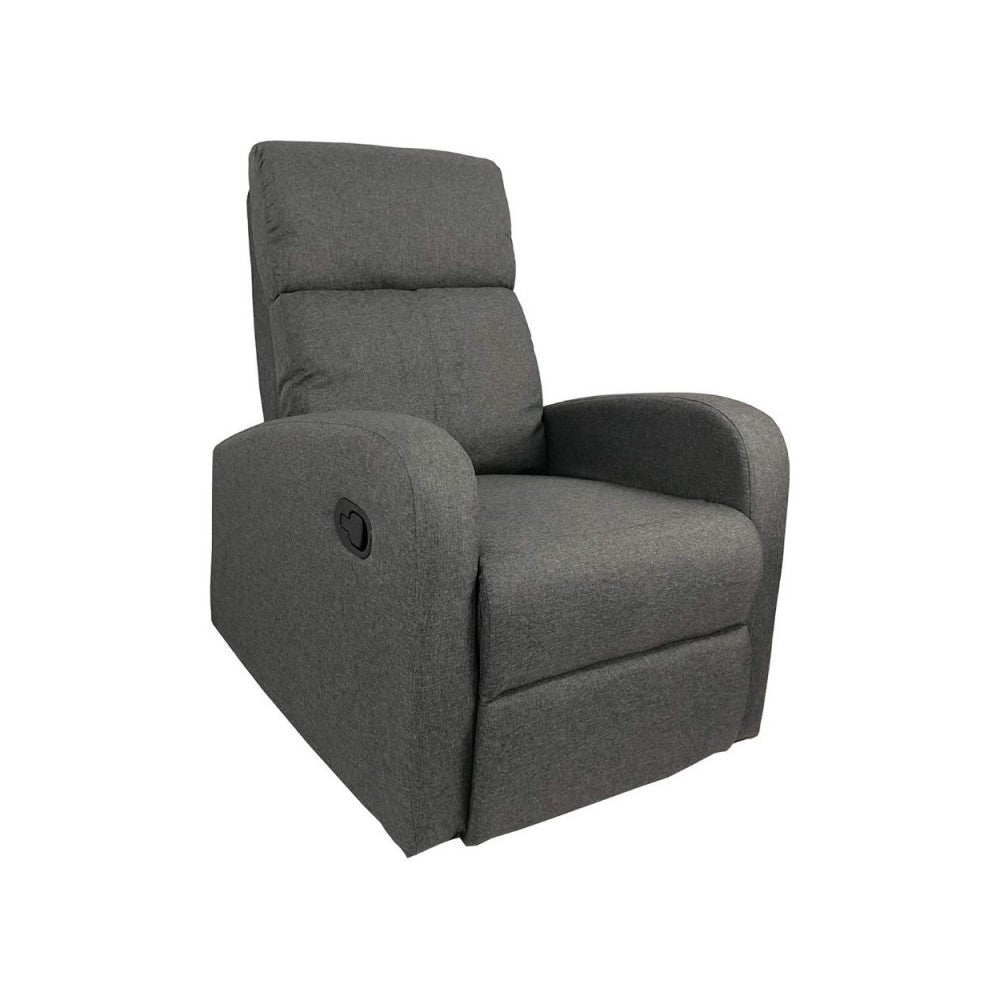 Poltrona relax manuale Giada tessuto colore grigio