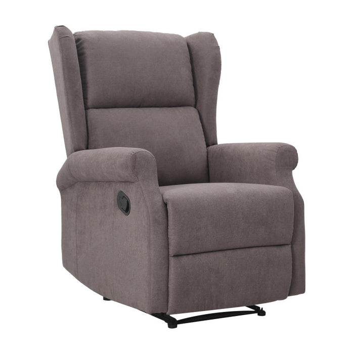 Poltrona Relax Maribel In Poliestere Marrone Reclinabile Manualmente