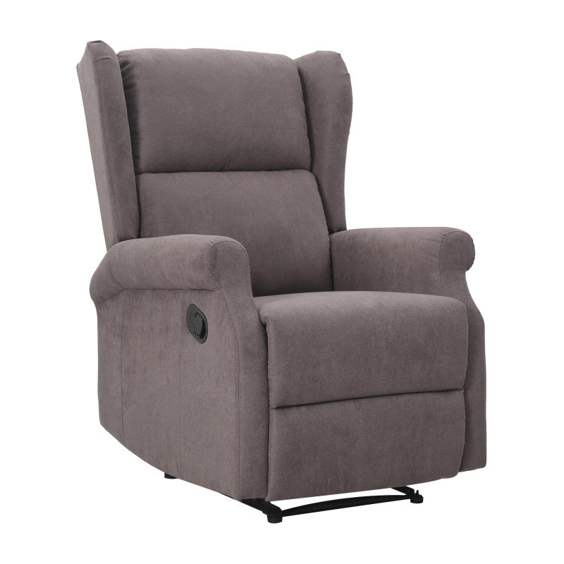 Poltrona Relax Maribel In Poliestere Marrone Reclinabile Manualmente