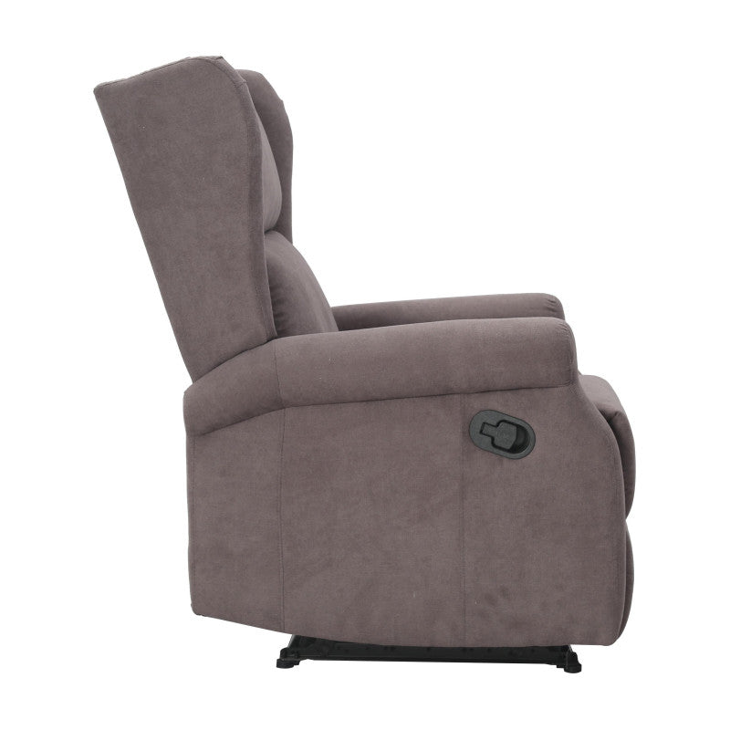 Poltrona Relax Maribel In Poliestere Marrone Reclinabile Manualmente