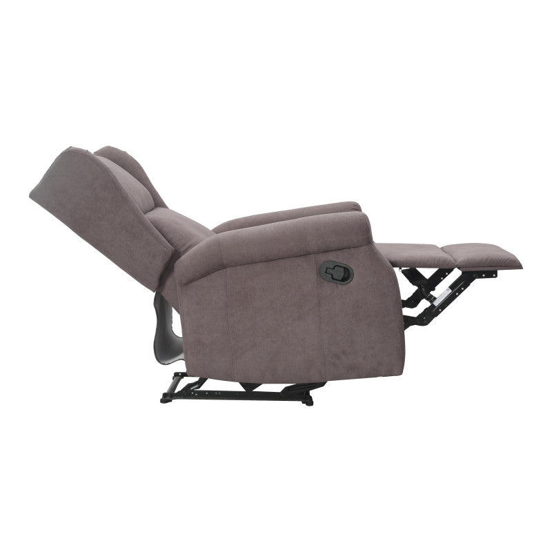 Poltrona Relax Maribel In Poliestere Marrone Reclinabile Manualmente