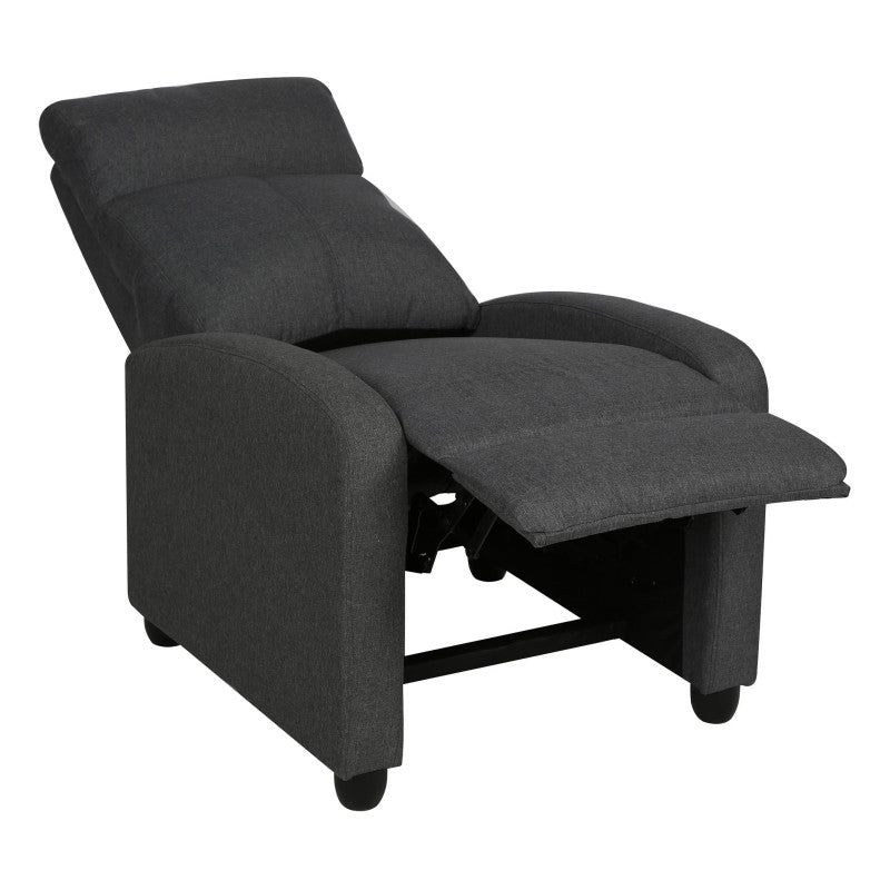 Poltrona Relax Tessuto Grigio Scuro 87x69x100 Desa
