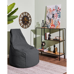 Poltrona Sacco In Tessuto Grigio Scuro Milly 65*65*95cm