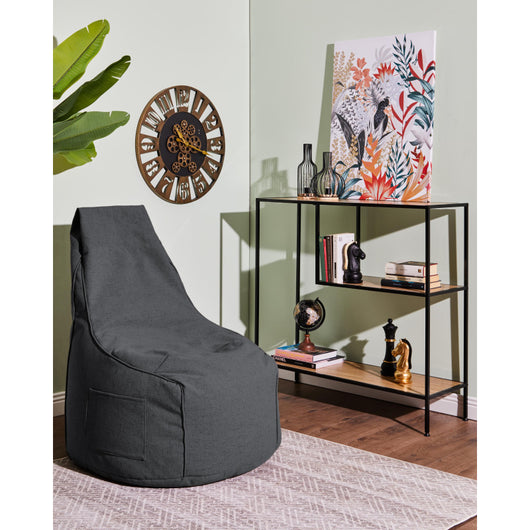 Poltrona Sacco In Tessuto Grigio Scuro Milly 65*65*95cm