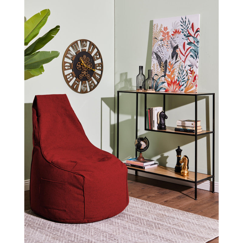 Poltrona Sacco In Tessuto Rosso Milly 65*65*95cm
