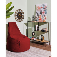 Poltrona Sacco In Tessuto Rosso Milly 65*65*95cm