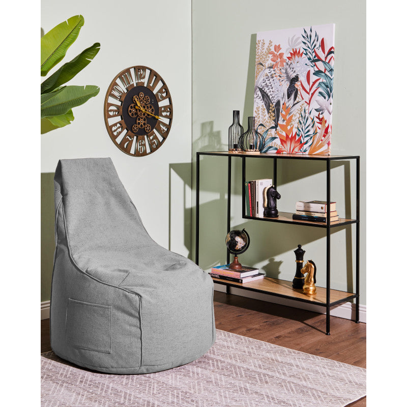 Poltrona Sacco Milly In Tessuto Grigio Chiaro 65*65*95cm