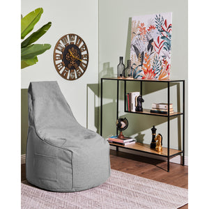 Poltrona Sacco Milly In Tessuto Grigio Chiaro 65*65*95cm