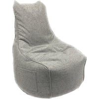 Poltrona Sacco Milly In Tessuto Grigio Chiaro 65*65*95cm